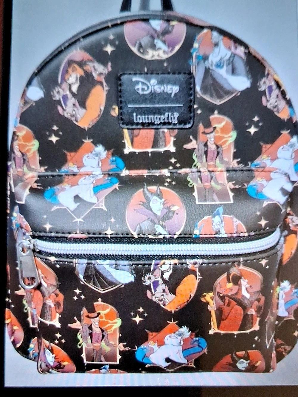 Loungefly Disney Villains Portrait Stars Mini Backpack Black & Multi